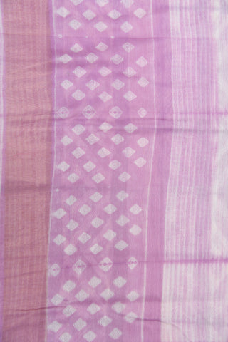 Small Zari Border With Shibori Design Peach Pink Chanderi Cotton Saree