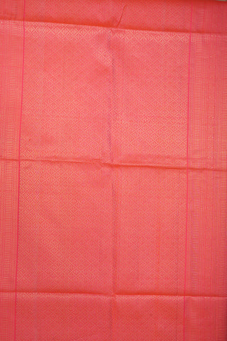 Bavanchi Border Pinkish Orange Soft Silk Saree