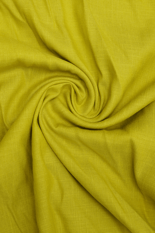Split Neck Plain Olive Yellow Rayon Cotton Long Kurta
