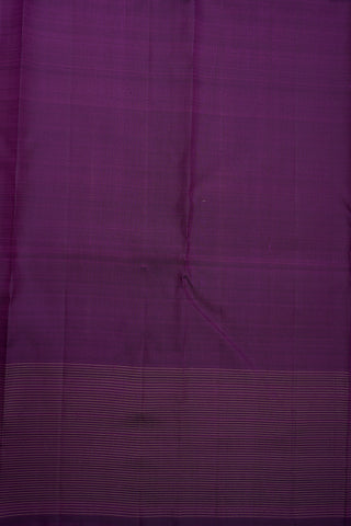 Square Zari Buttas Plum Purple Kanchipuram Silk Saree