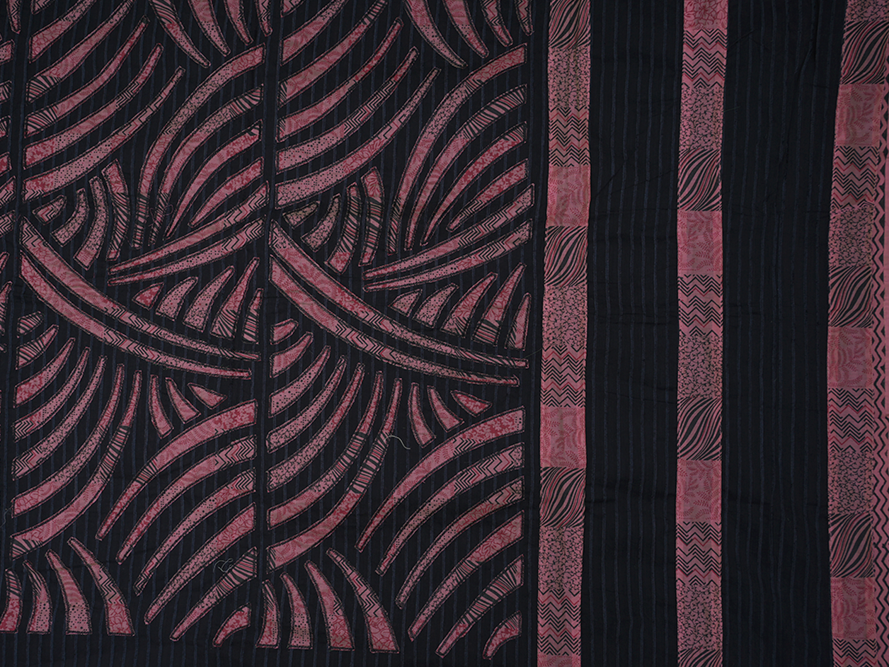 Stripe Design Coral Pink Chanderi Unstitched Salwar Material