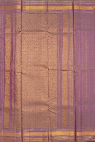 Striped Threadwork Design Dual Tone Kanchipuram Silk Saree