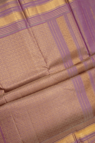 Striped Threadwork Design Dual Tone Kanchipuram Silk Saree
