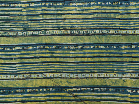 Stripes Ajrakh Printed Multicolor Cotton Unstitched Blouse Material
