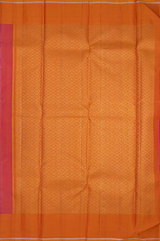 Zari Stripes And Buttas Rani Pink Kanchipuram Silk Saree