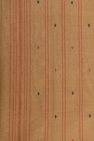 Stripes Border With Thread Work Buttis Blush Pink Kanchi Cotton Saree