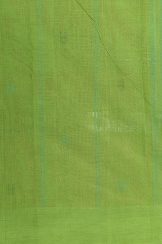 Stripes Border With Thread Work Buttis Ramar Blue Kanchi Cotton Saree