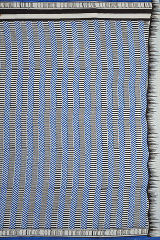 Stripes Design Beige Jaipur Cotton Saree