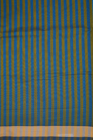 Stripes Design Blue And Yellow Venkatagiri Cotton Saree