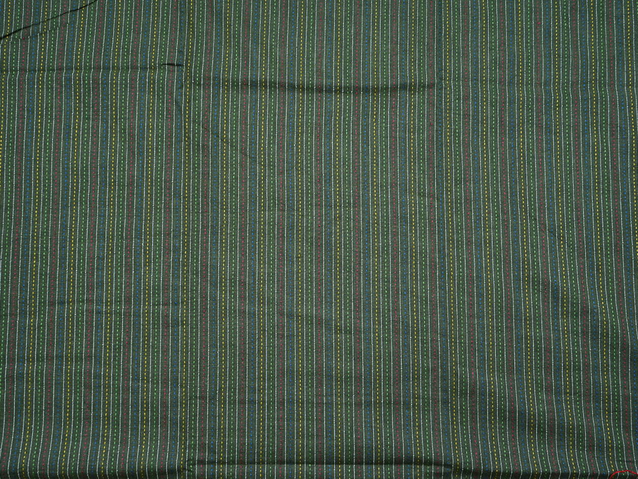 Stripes Design Celery Green Cotton Unstitched Salwar Material