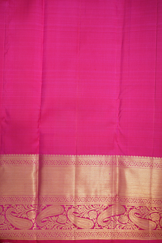 Stripes Design Magenta Kanchipuram Silk Saree