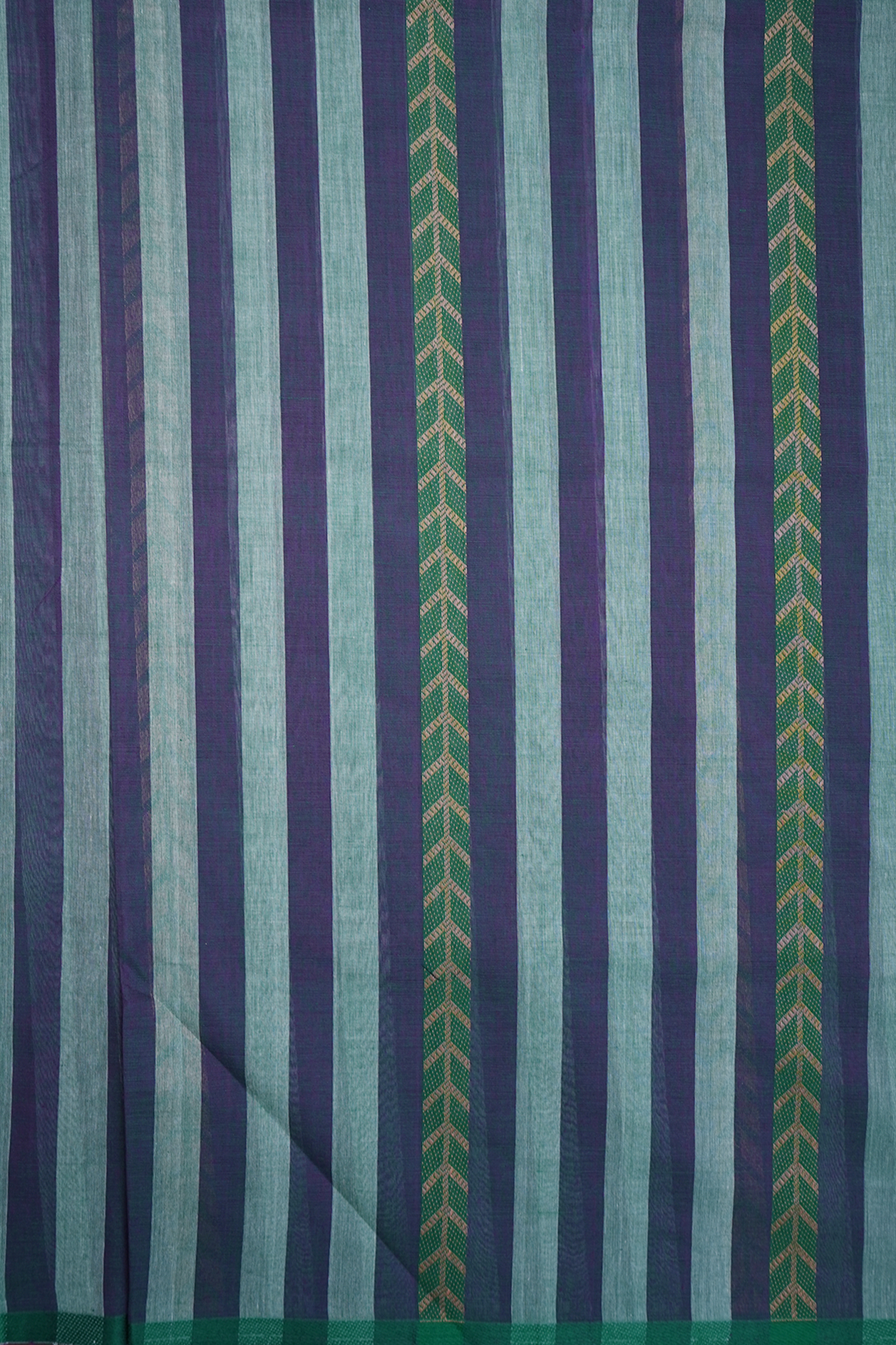 Stripes Design Multicolor Coimbatore Cotton Saree