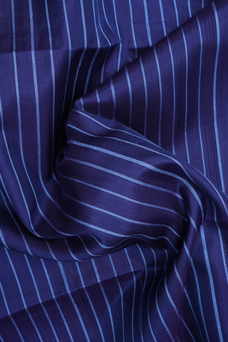 Stripes Design Navy Blue Soft Silk Saree