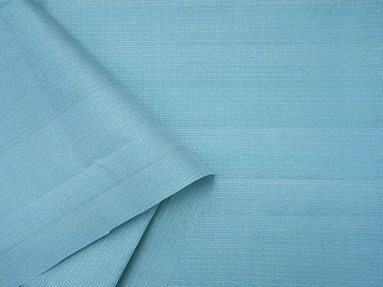 Stripes Design Pastel Blue Kanchipuram Silk Blouse Material