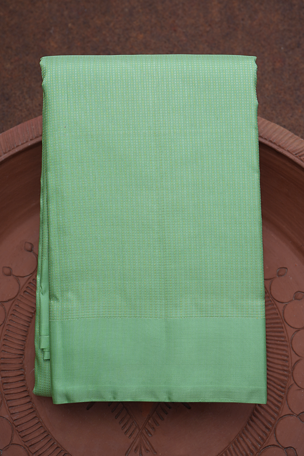 Stripes Design Pastel Green Kanchipuram Silk Saree