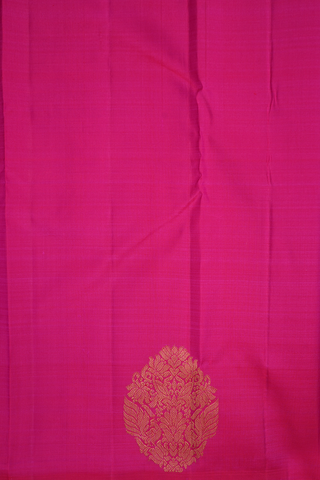Stripes Design Rani Pink Kanchipuram Silk Saree