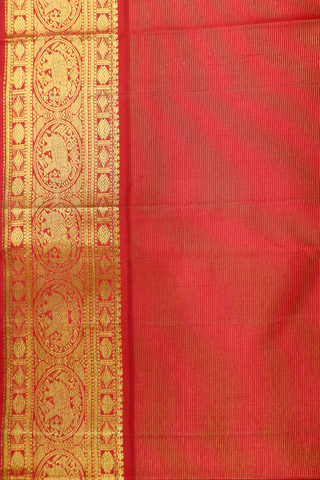 Stripes Design Royal Blue Kanchipuram Silk Saree