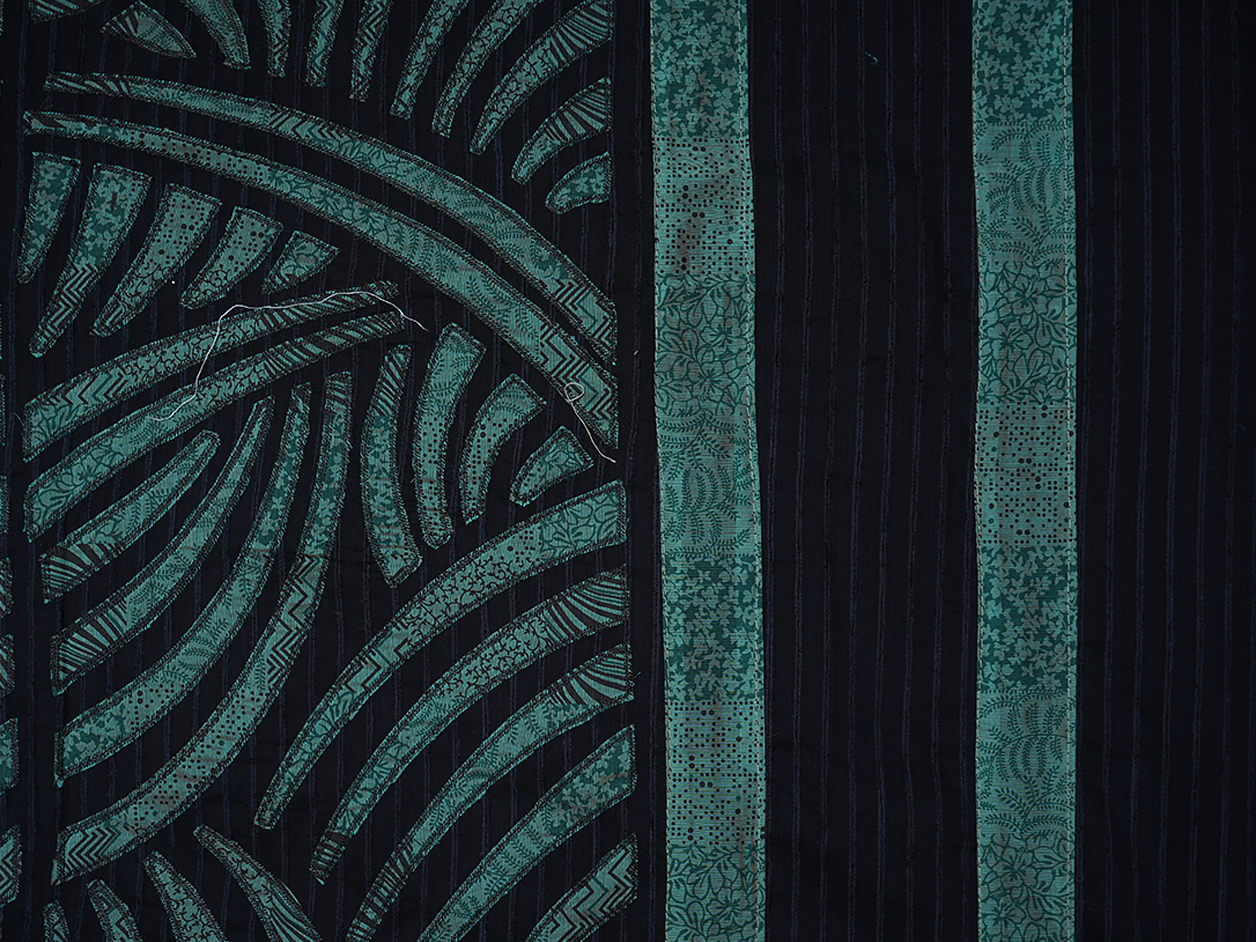 Stripes Design Sea Green Chanderi Unstitched Salwar Material