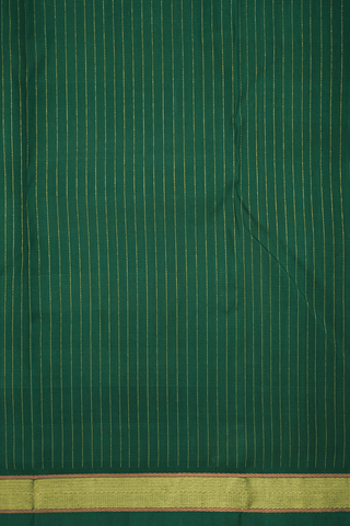 Stripes Design Shades Of Green Kanchipuram Silk Saree