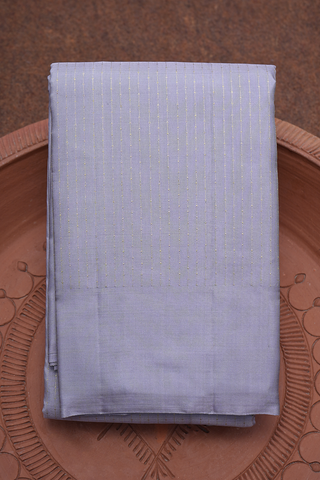 Stripes Design Dusty Purple Kanchipuram Silk Saree