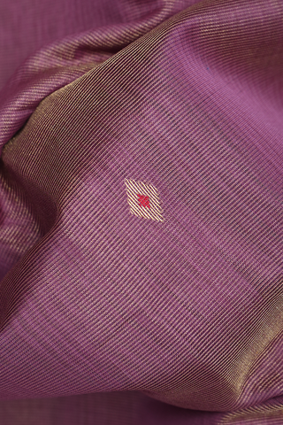 Stripes With Buttas Dusty Purple Maheswari Silk Cotton Saree