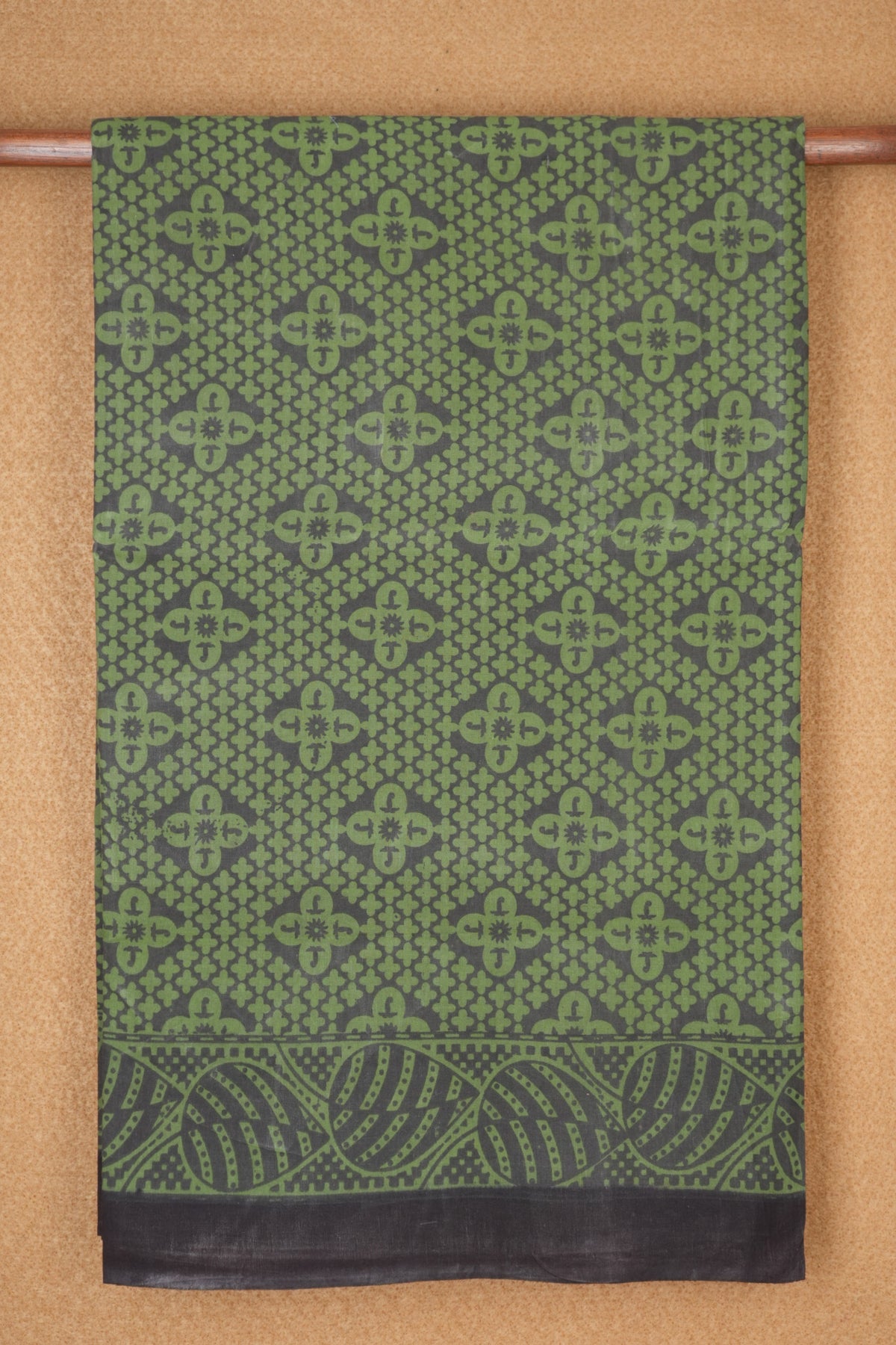 Lavangam Design Sage Green Sungudi Cotton Saree