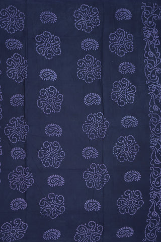Paisley And Leaf Design Pastel Purple Sungudi Cotton Saree