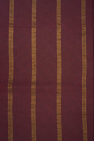 Gold Zari Leaf Design Border Maroon Color Sungudi Cotton Saree