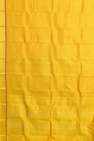 Thread Work Stripes Honey Yellow Kanchipuram Silk Saree