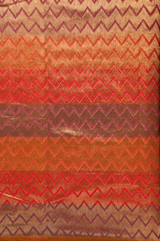 Temple Motif Checked Multicolor Kora Silk Cotton Saree