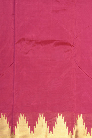 Temple Border With Buttis Punch Pink Art Silk Saree