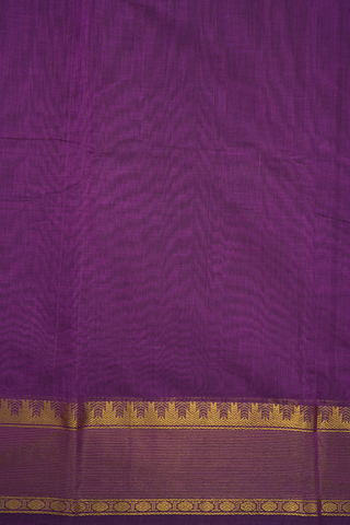 Temple Rudraksh Border Grape Purple Venkatagiri Cotton Saree