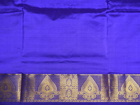 Thilagam Border With Multicolor Checks And Buttis Kanchipuram Silk Unstitched Pavadai Sattai Material