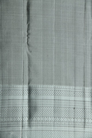 Thread Work Black Kanchipuram Silk Saree