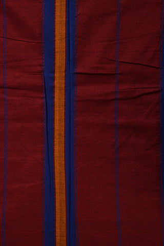 Thread Work Border Blue Dharwad Cotton Saree