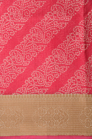 Thread Work Border Pink Kota Cotton Saree