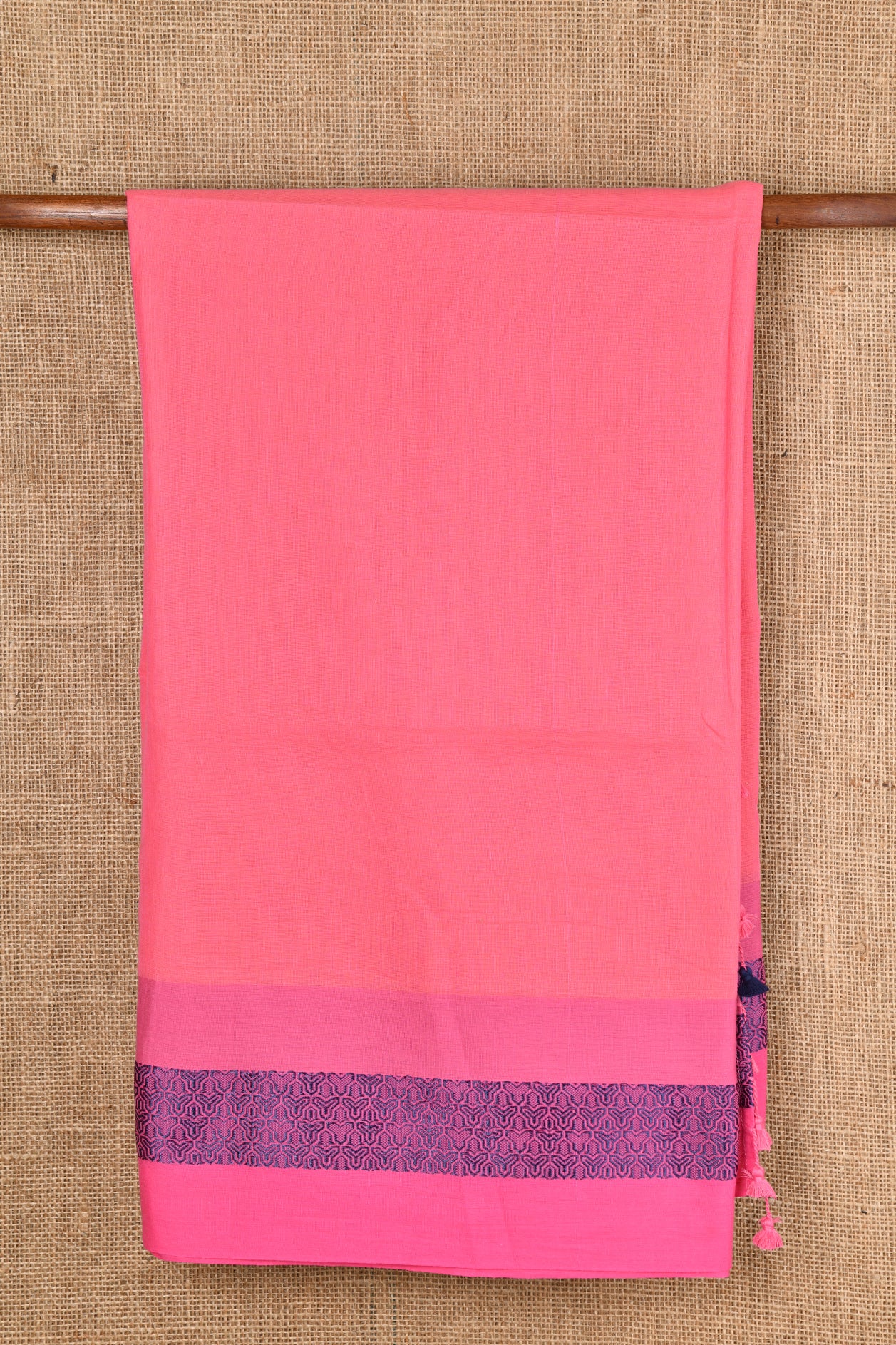 Thread Work Pink Bengal Cotton Saree