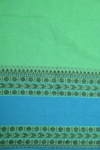 Thread Work Turquoise Green Bengal Cotton Saree