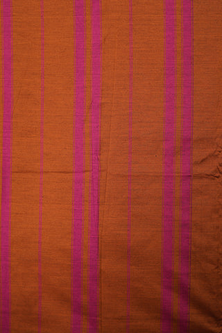 Thread Work Big Border In Plain Magenta Pink Dharwad Cotton Saree
