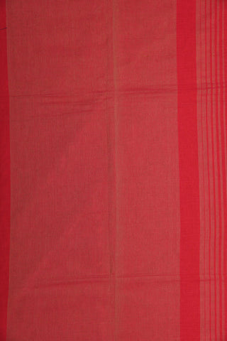 Thread Work Border In Plain Magenta Pink Bengal Cotton Saree