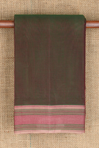 Thread Work Border In Plain Manthulir Color Kanchi Cotton Saree
