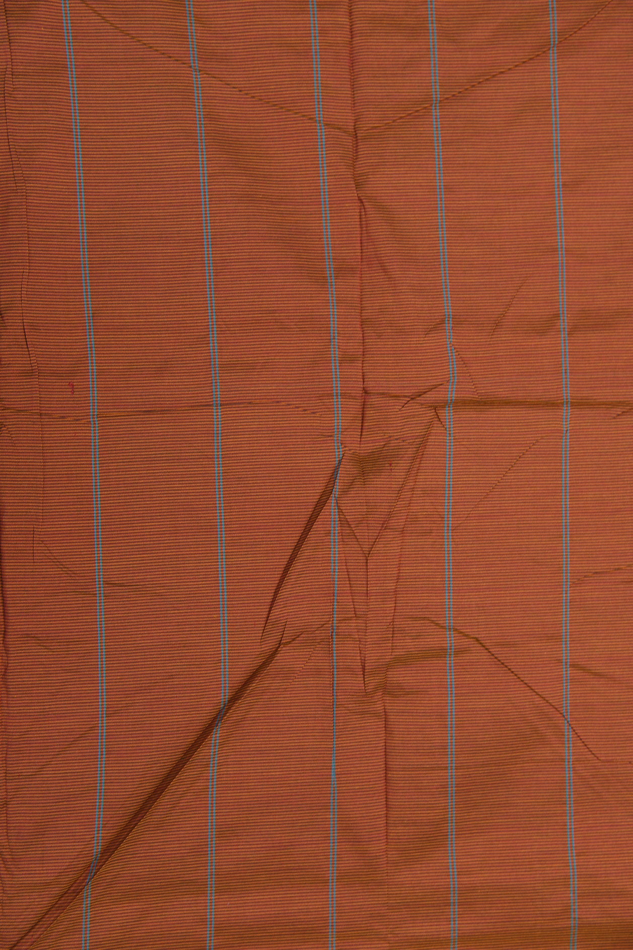 Thread Work Border In Stripes Pine Green Dharwad Cotton Saree