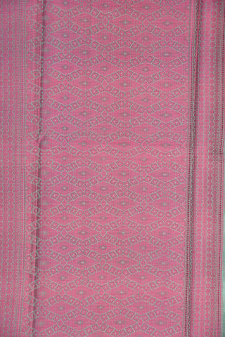 Thread Work Border With Geometric Pattern Multicolor Semi Kota Cotton Saree