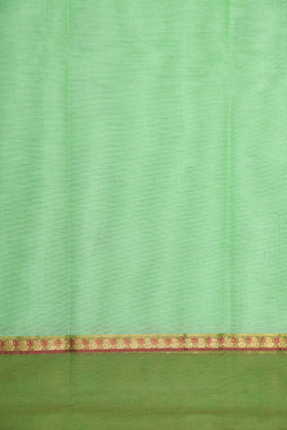 Thread Work Paisley Border With Buttas Soft Green Kanchi Cotton Saree