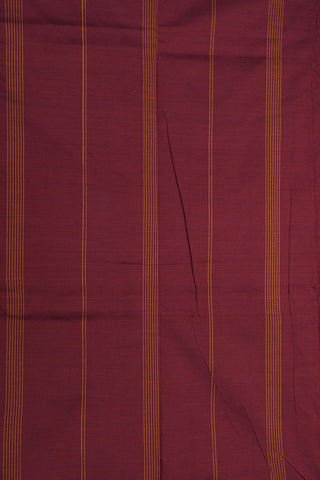 Thread Work Stripes Border In Plain Beige Dharwad Cotton Saree