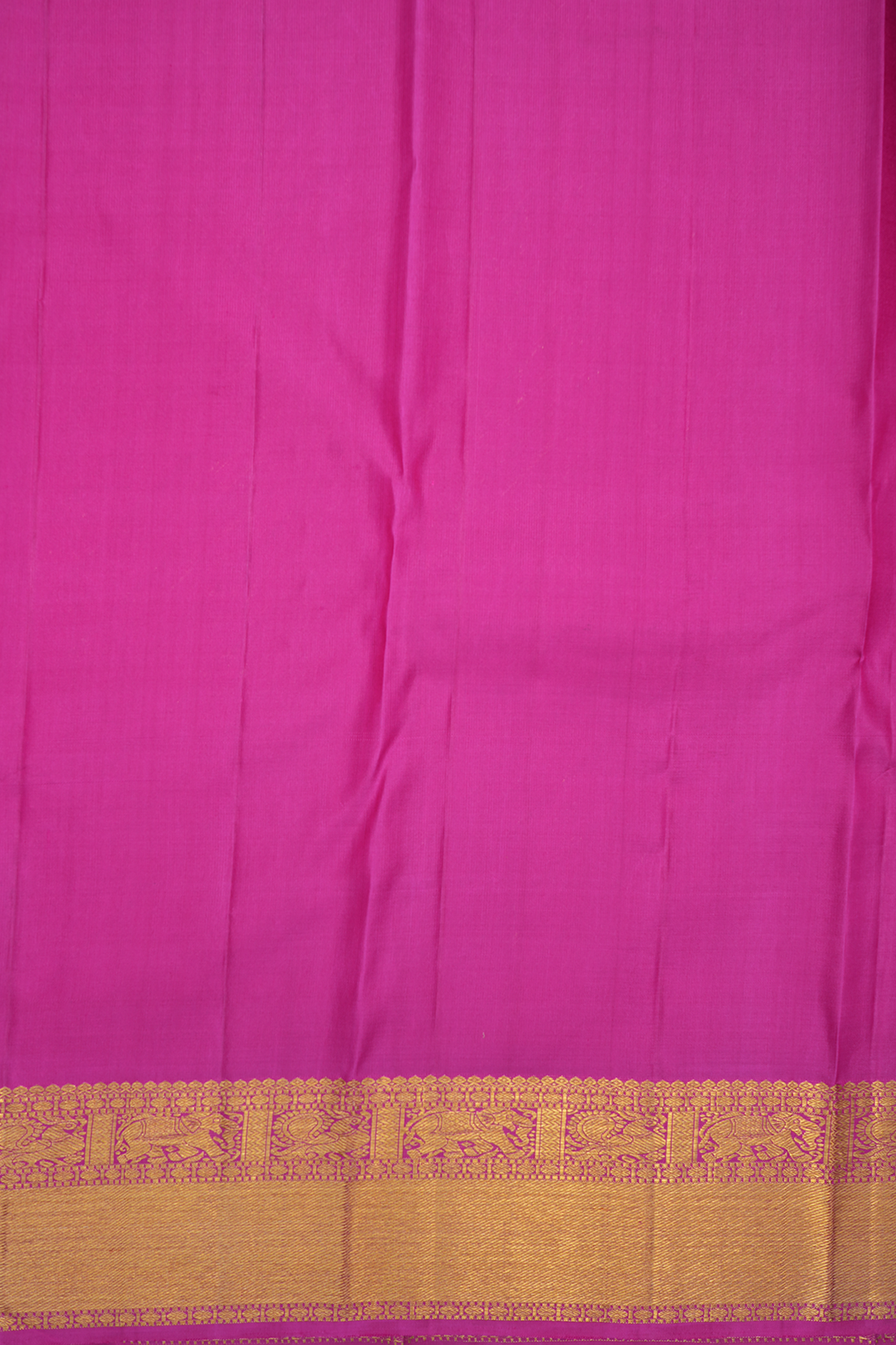Threadwork And Floral Motif Coral Pink Kanchipuram Silk Saree