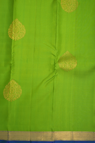 Threadwork And Zari Motifs Green Kanchipuram Silk Saree