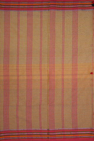 Threadwork Border Multicolor Bengal Cotton Saree