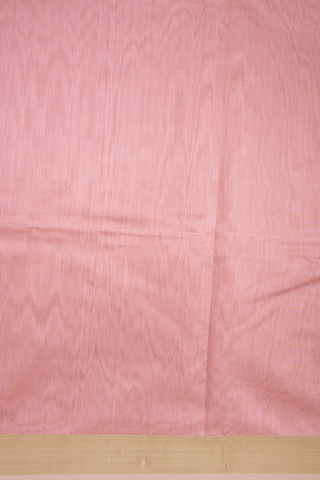 Threadwork Border Pastel Pink Maheswari Silk Cotton Saree