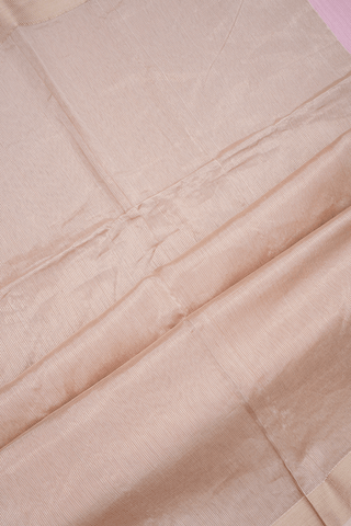 Threadwork Border Pastel Pink Maheswari Silk Cotton Saree